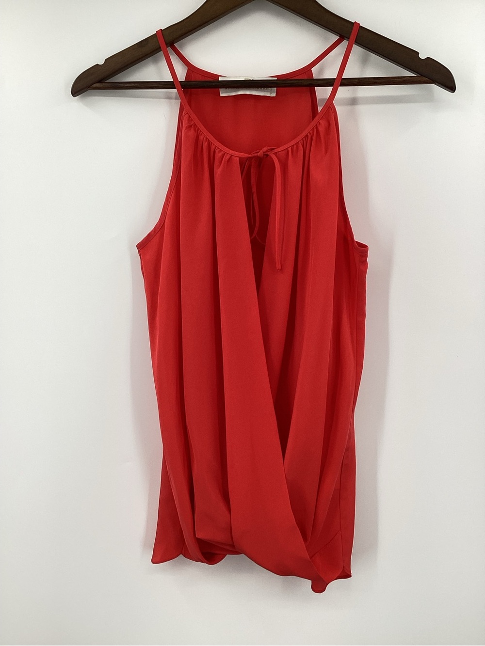 Amanda Uprichard Sleeveless Tie-Front Silk Camisole